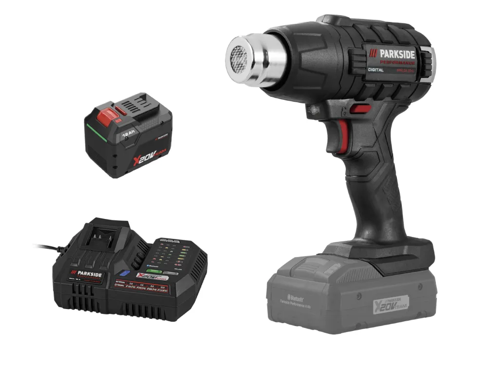 Parkside Performance® Aku horkovzdušná pistole Pphlga 20-Li B3, Smart 12 Ah