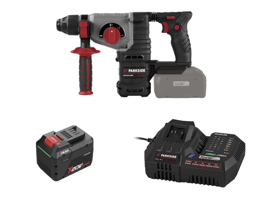 Parkside Performance® Aku kombinované kladivo Ppakh 20-Li A1, Smart 12 Ah