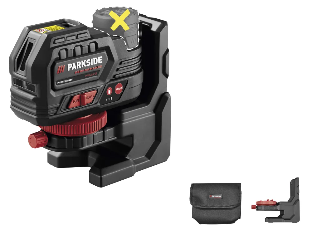 PARKSIDE PERFORMANCE® Aku krížový líniový laser 12 V PPKLLA 12 A1 - bez akumulátora
