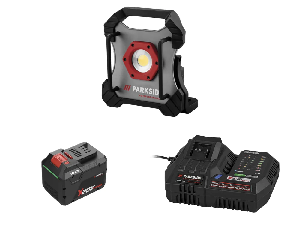 Parkside Performance® Aku LED reflektor Ppbsta 20-Li A1, Smart 12 Ah