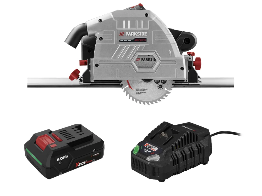 Parkside Performance® Aku ponorná pila Pptsa 20-Li C3, Smart 4 Ah