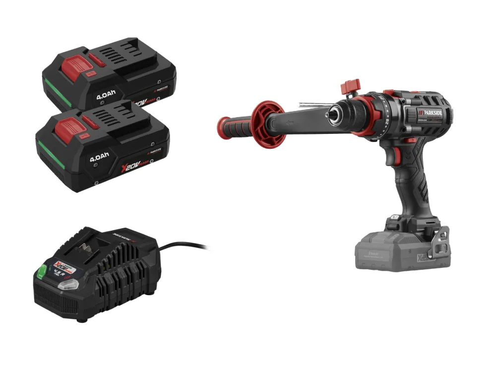 Parkside Performance® Aku příklepová vrtačka 150 Nm Ppsbsa 20-Li C3, 2x Smart 4 Ah