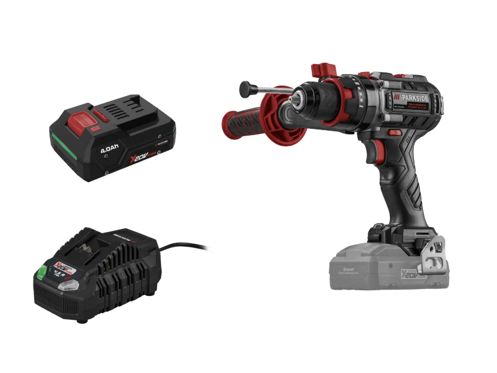 Parkside Performance® Aku příklepová vrtačka Psbsap 20 Li-D4, Smart 4 Ah