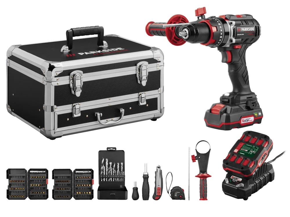 PARKSIDE PERFORMANCE® Aku príklepový vŕtací skrutkovač s príslušenstvom PSBSAP 20-Li C3