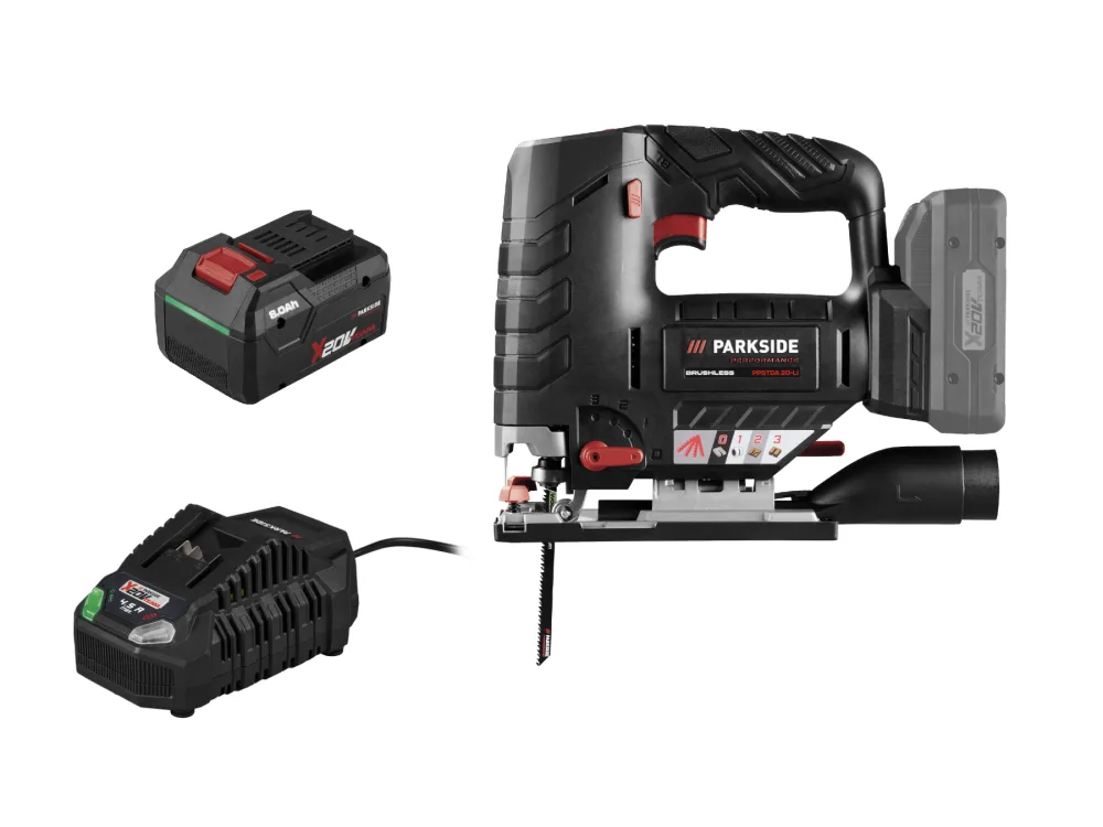 Parkside Performance® Aku přímočará pila Ppstda 20-Li B2, Smart 8 Ah