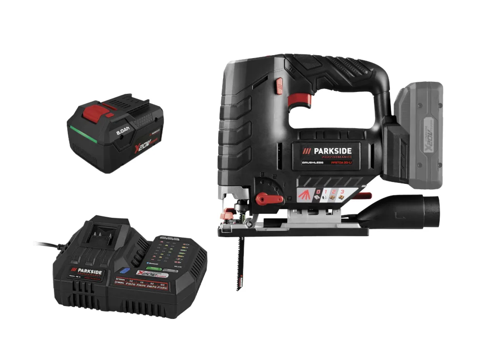 Parkside Performance® Aku přímočará pila Ppstda 20-Li B2, Smart 8 Ah