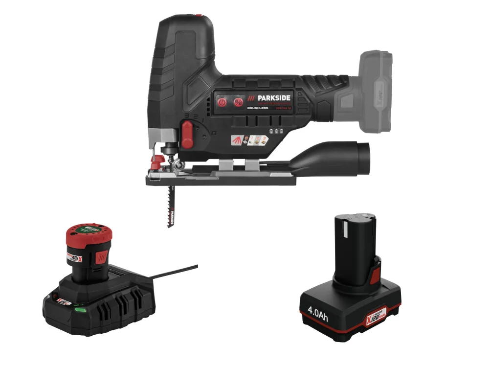 Parkside Performance® Aku přímočará pila Ppstka 12 A1, 2 Ah a 4 Ah