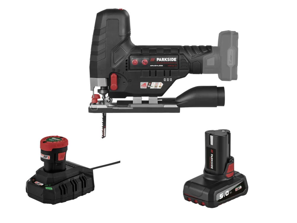 Parkside Performance® Aku přímočará pila Ppstka 12 A1, 2 Ah a 5 Ah