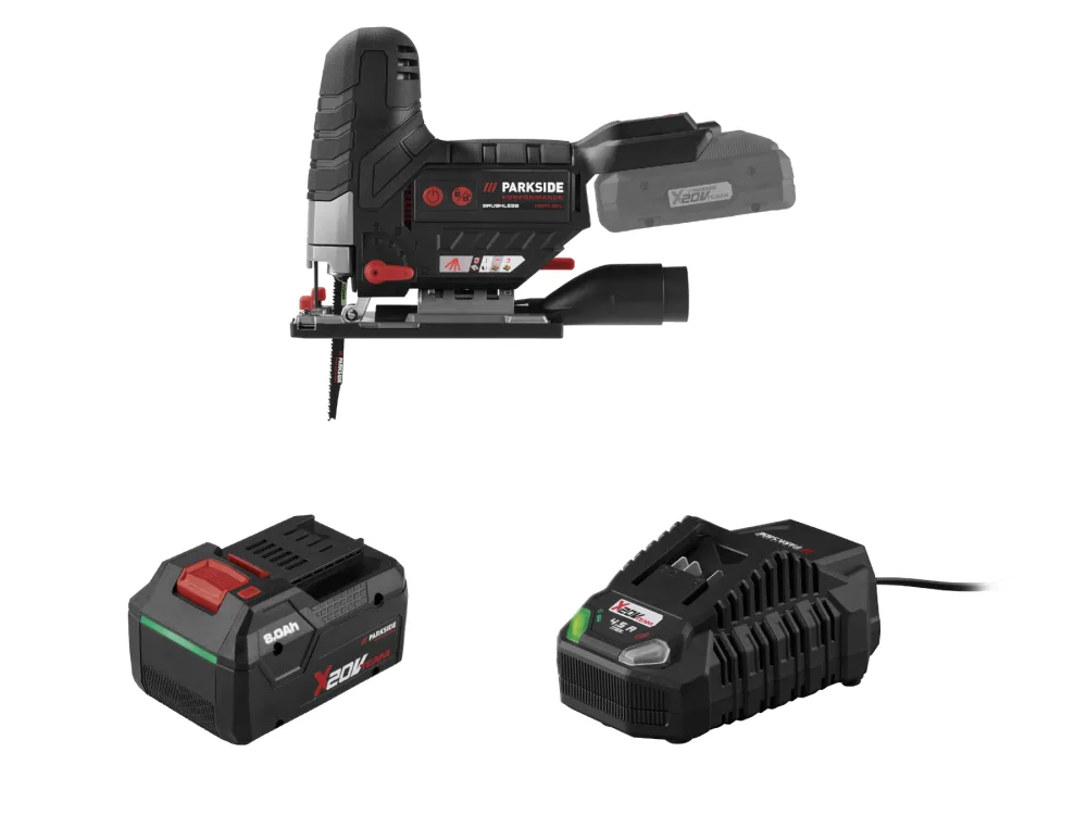 Parkside Performance® Aku přímočará pila Psspa 20-Li F4, Smart 8 Ah
