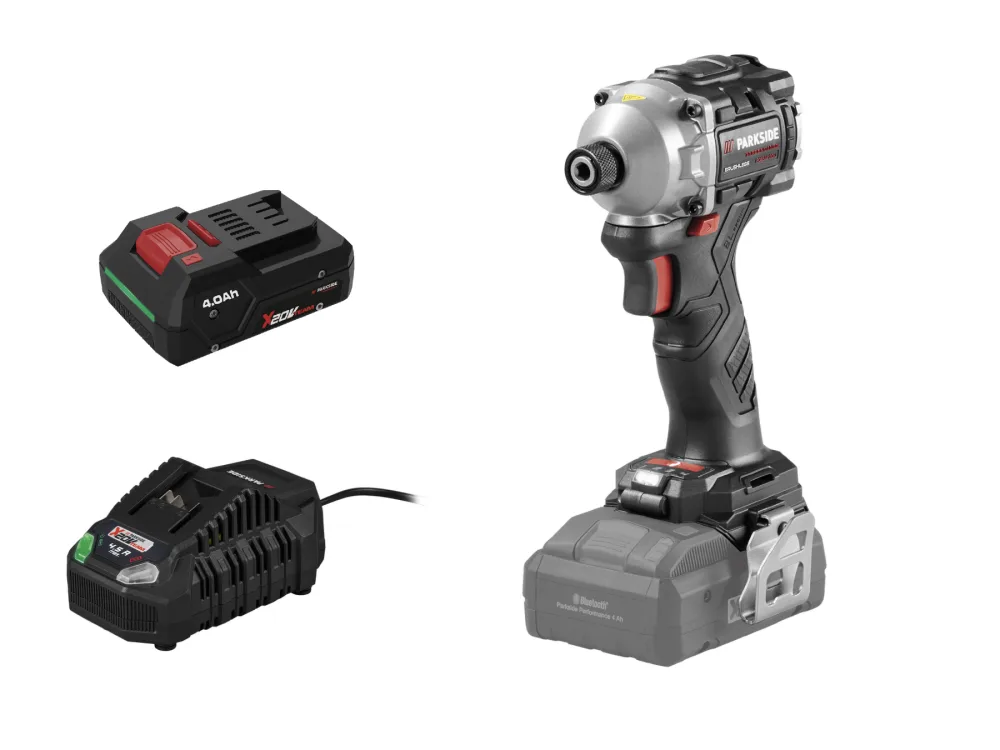 Parkside Performance® Aku rázový utahovák 1/4″ Pdssap 20-Li D3, Smart 4 Ah