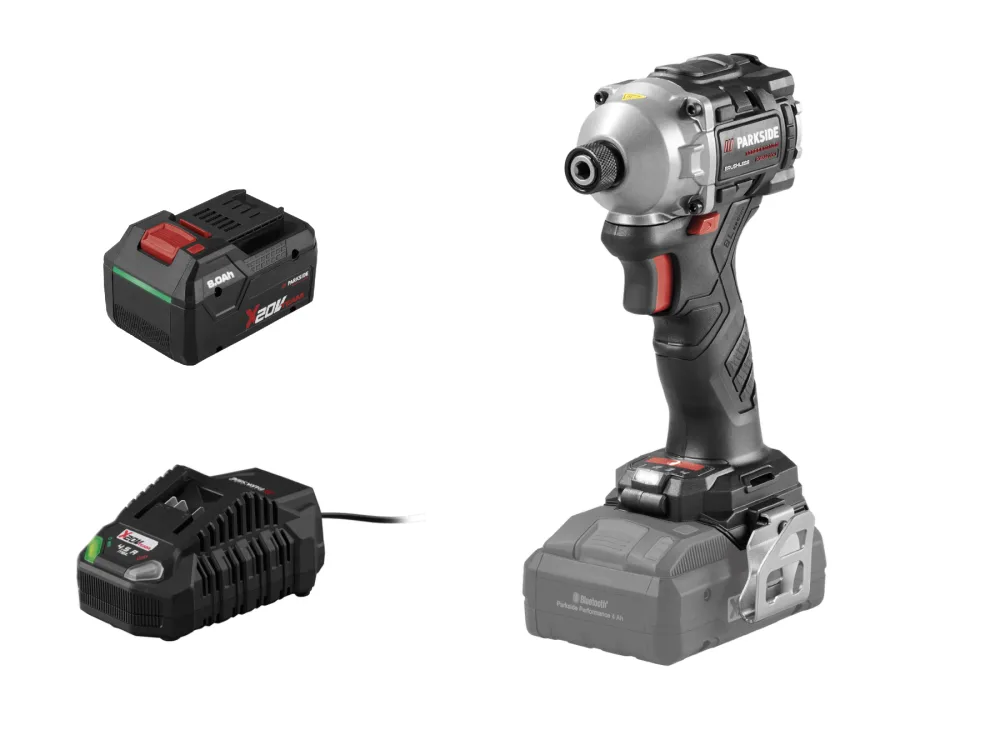 Parkside Performance® Aku rázový utahovák 1/4″ Pdssap 20-Li D3, Smart 8 Ah