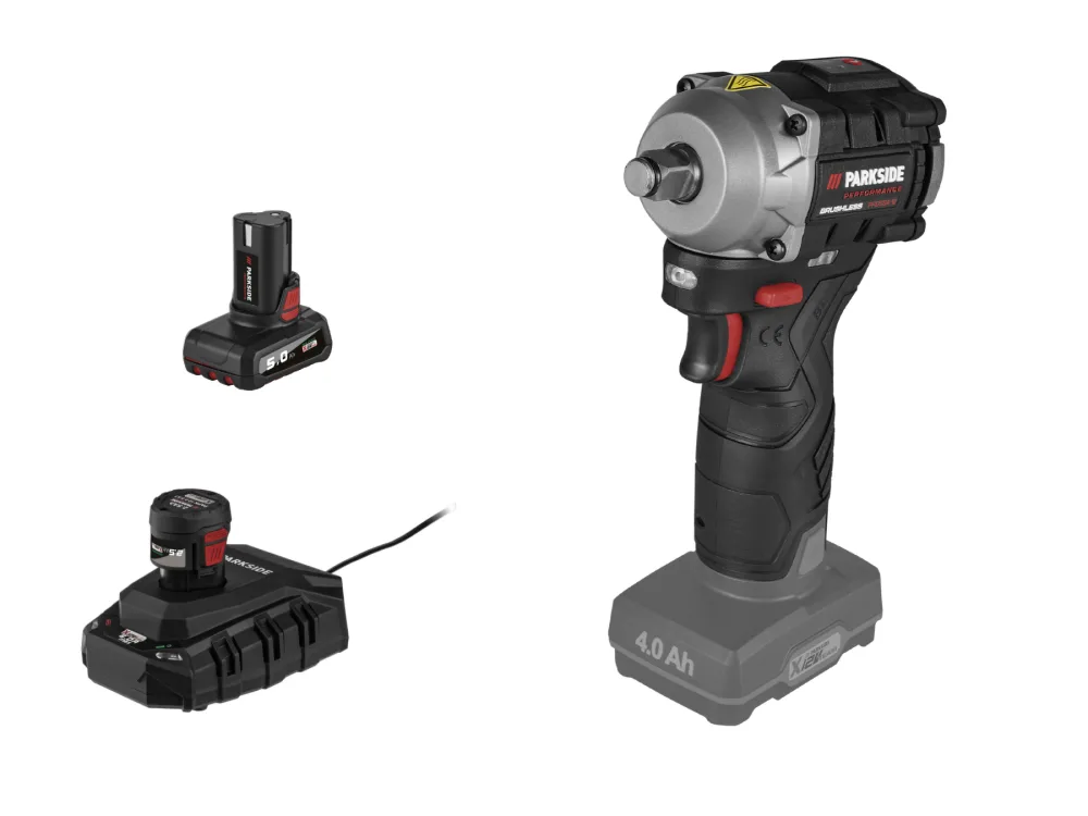Parkside Performance® Aku rázový utahovák Ppdssa 12 A1, 2,5 Ah a 5 Ah