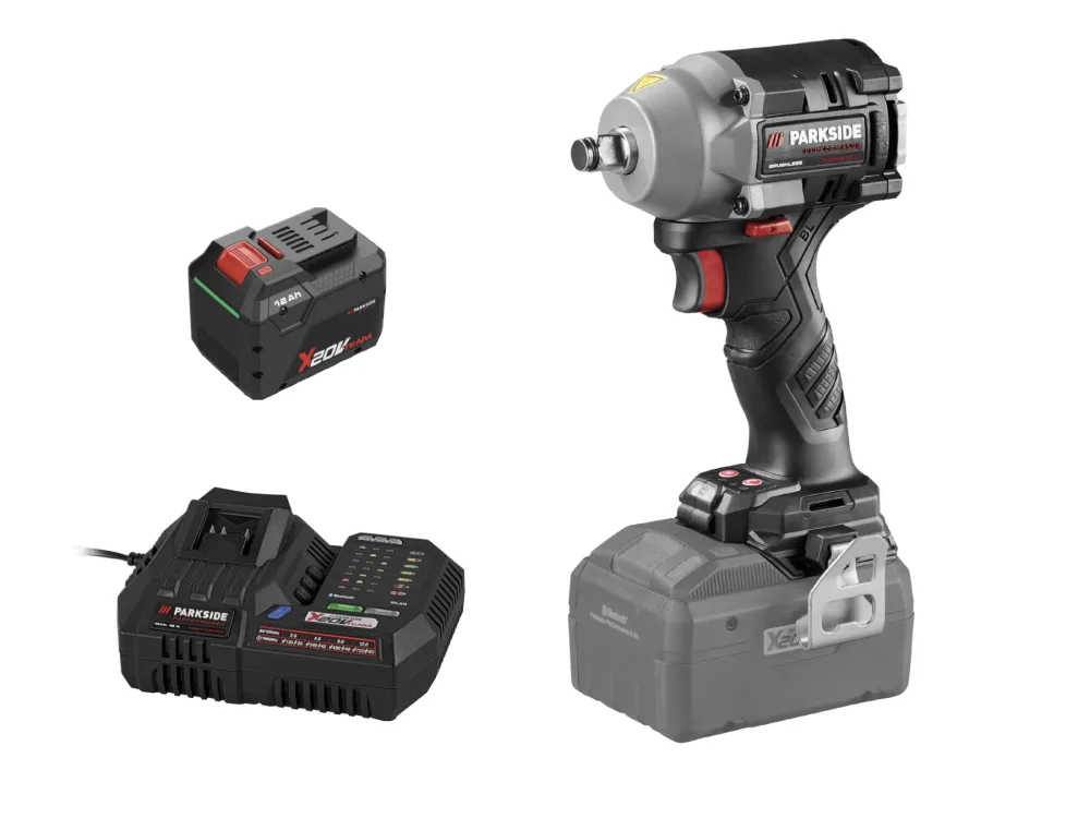 Parkside Performance® Aku rázový utahovák Ppdssa 20-Li B2, Smart 12 Ah
