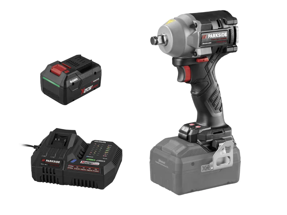 Parkside Performance® Aku rázový utahovák Ppdssa 20-Li B2, Smart 8 Ah