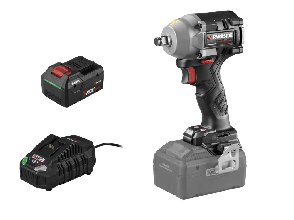Parkside Performance® Aku rázový utahovák Ppdssa 20-Li B2, Smart 8 Ah