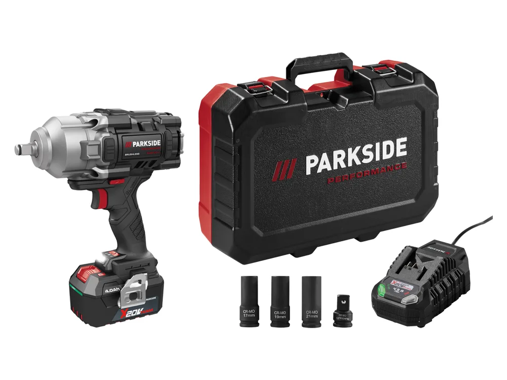 PARKSIDE PERFORMANCE® Aku rázový uťahovák s príslušenstvom PASSP 20-Li C4