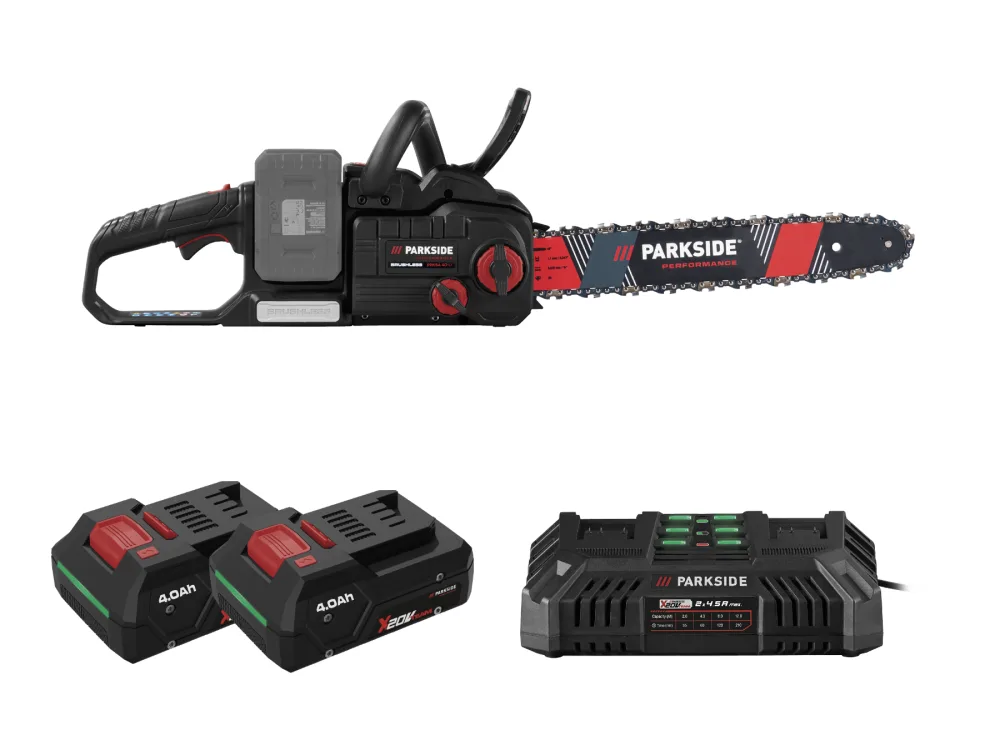 Parkside Performance® Aku řetězová pila Ppksa 40-Li C3, 2x Smart 4 Ah