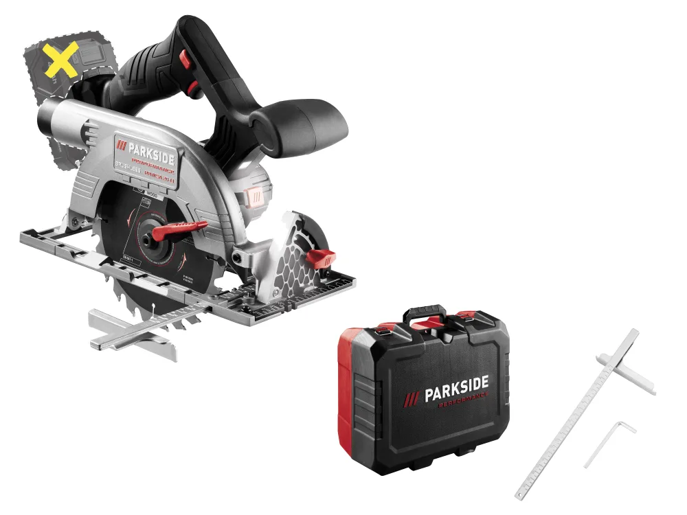 PARKSIDE PERFORMANCE® Aku ručná kotúčová píla 20 V PPHKSA 20 Li A1 - bez akumulátora