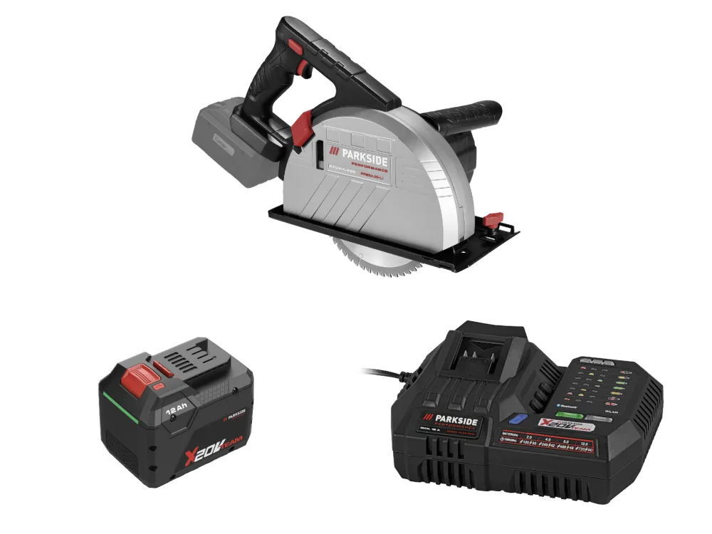 Parkside Performance® Aku ruční okružní pila na kov Ppmsa 20-Li A1, Smart 12 Ah