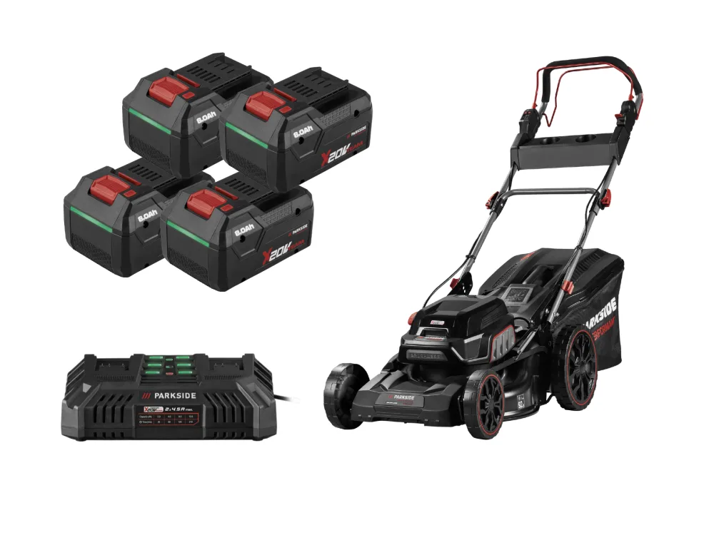 Parkside Performance® Aku sekačka na trávu Pprma 40-Li C3, 4x Smart 8 Ah