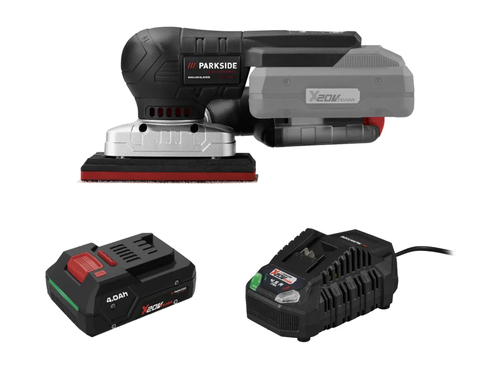 Parkside Performance® Aku vibrační bruska Pamsp 20-Li A1, Smart 4 Ah