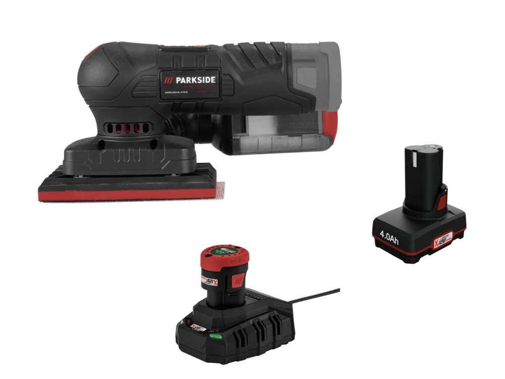 Parkside Performance® Aku vibrační bruska Passp 12-Li A2, 2 Ah a 4 Ah