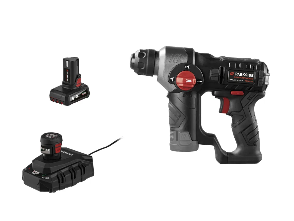 Parkside Performance® Aku vrtací kladivo Pbhap 12 A1, 2,5 Ah a 5 Ah