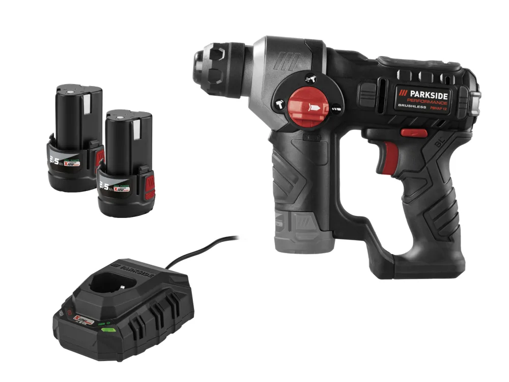 Parkside Performance® Aku vrtací kladivo Pbhap 12 A1, 2x 2,5 Ah