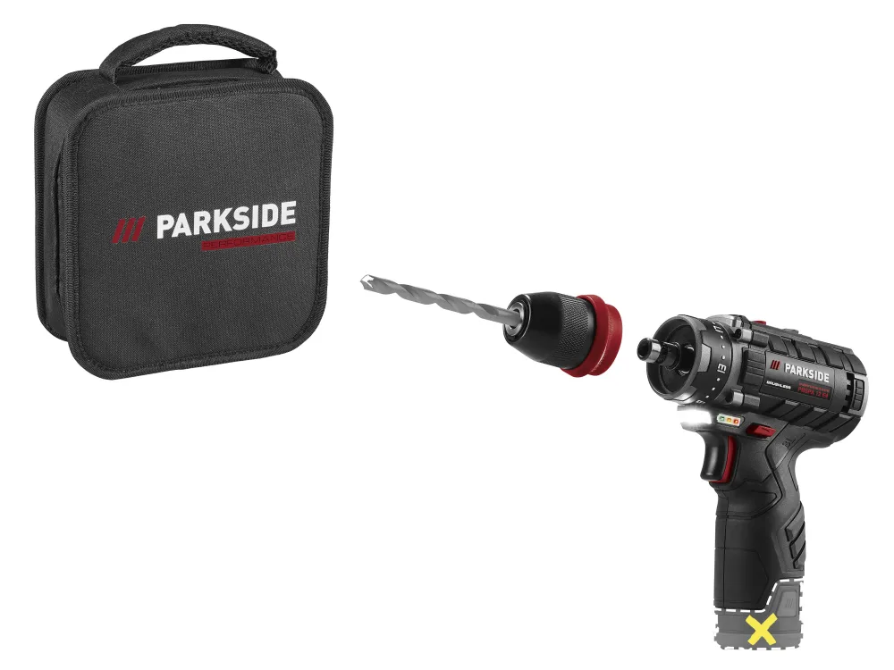 PARKSIDE PERFORMANCE® Aku vŕtací skrutkovač 12 V PBSPA 12 E4 - bez akumulátora