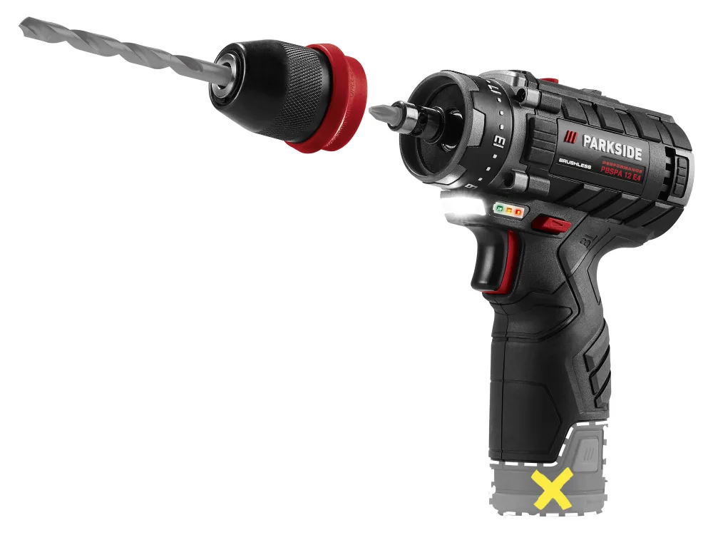 PARKSIDE PERFORMANCE® Aku vŕtací skrutkovač PBSPA 12 E4 – bez akumulátora