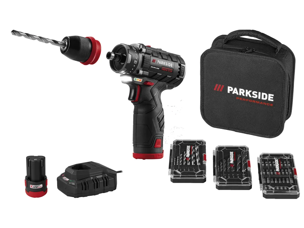 PARKSIDE PERFORMANCE® Aku vŕtací skrutkovač s príslušenstvom 12 V PBSPA 12 E4