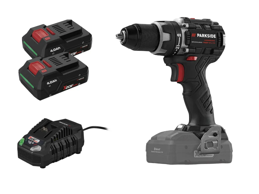 Parkside Performance® Aku vrtací šroubovák Pabsp 20 Li C4, 2x Smart 4 Ah