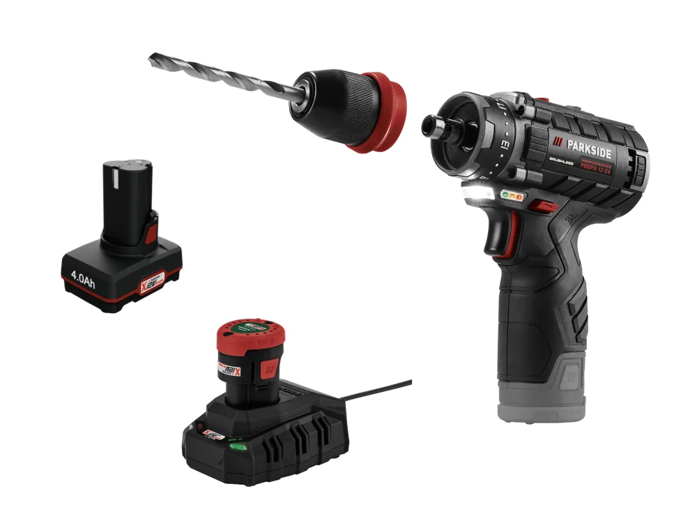 Parkside Performance® Aku vrtací šroubovák Pbspa 12 E4, 2 Ah a 4 Ah