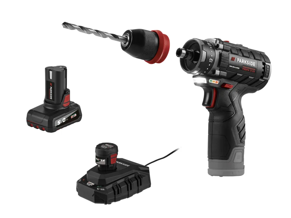 Parkside Performance® Aku vrtací šroubovák Pbspa 12 E4, 2,5 Ah a 5 Ah
