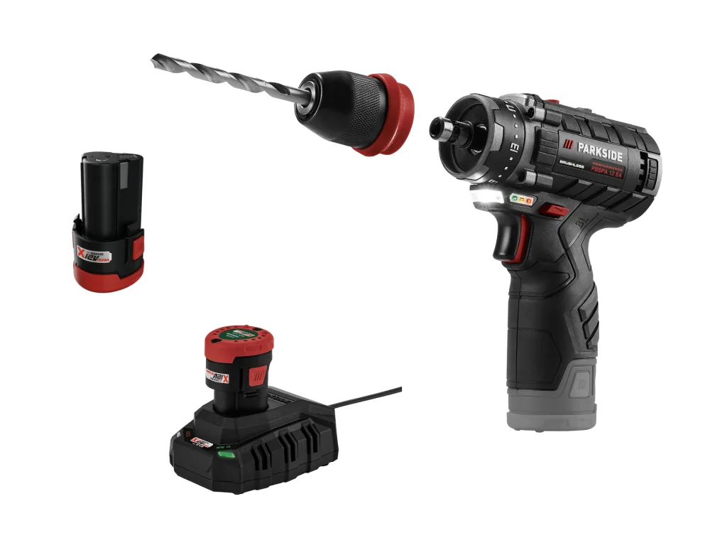 Parkside Performance® Aku vrtací šroubovák Pbspa 12 E4, 2x 2 Ah