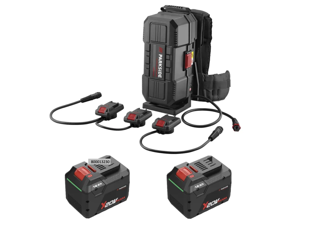 Parkside Performance® Nabíjecí batoh na akumulátory Ppra 20 A1, 2x Smart 12 Ah