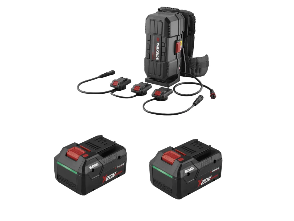 Parkside Performance® Nabíjecí batoh na akumulátory Ppra 20 A1, 2x Smart 8 Ah