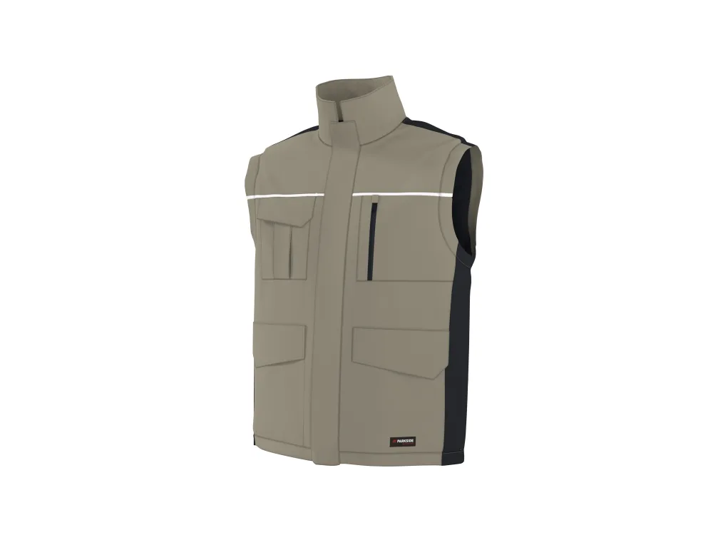 PARKSIDE PERFORMANCE® Pánska pracovná vesta (béžová, XL (56/58))