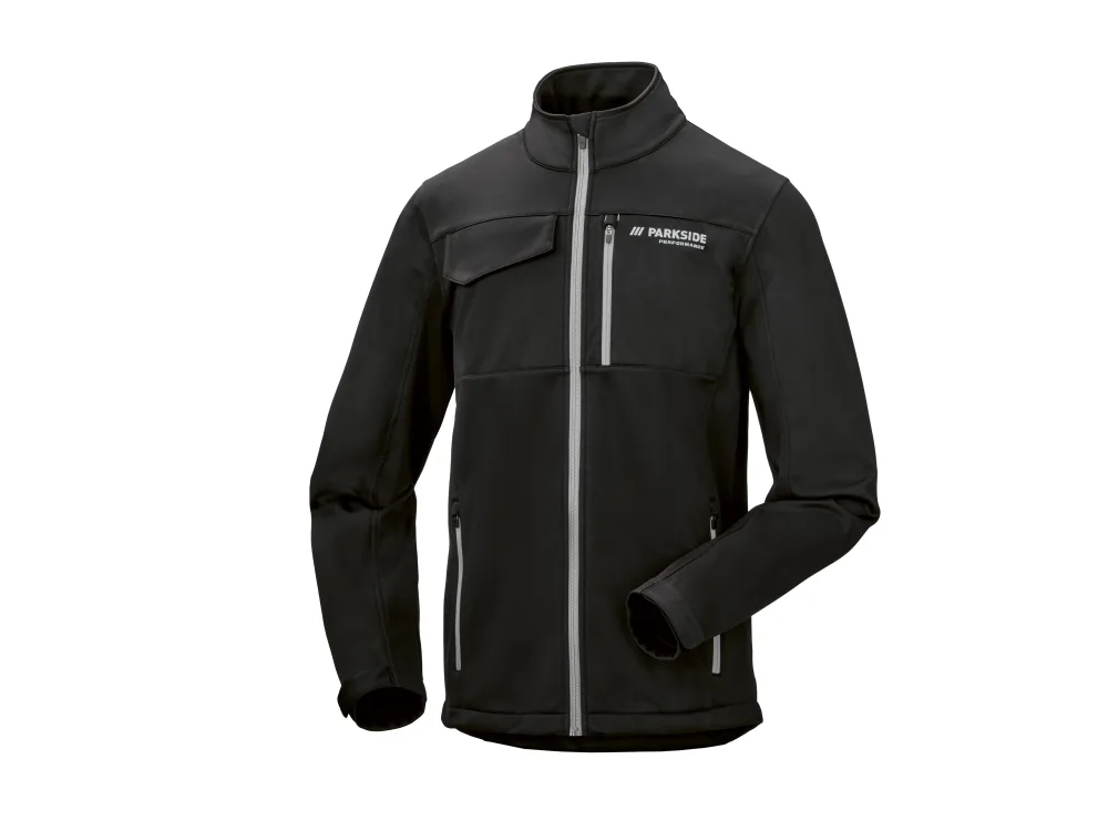 PARKSIDE PERFORMANCE® Pánska softšelová pracovná bunda (čierna, XL (56/58))