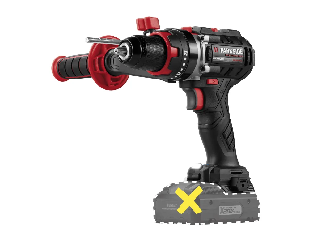PARKSIDE PERFORMANCE® Perceuse-visseuse à percussion sans fil + Batterie + Chargeur rapide, 20 V