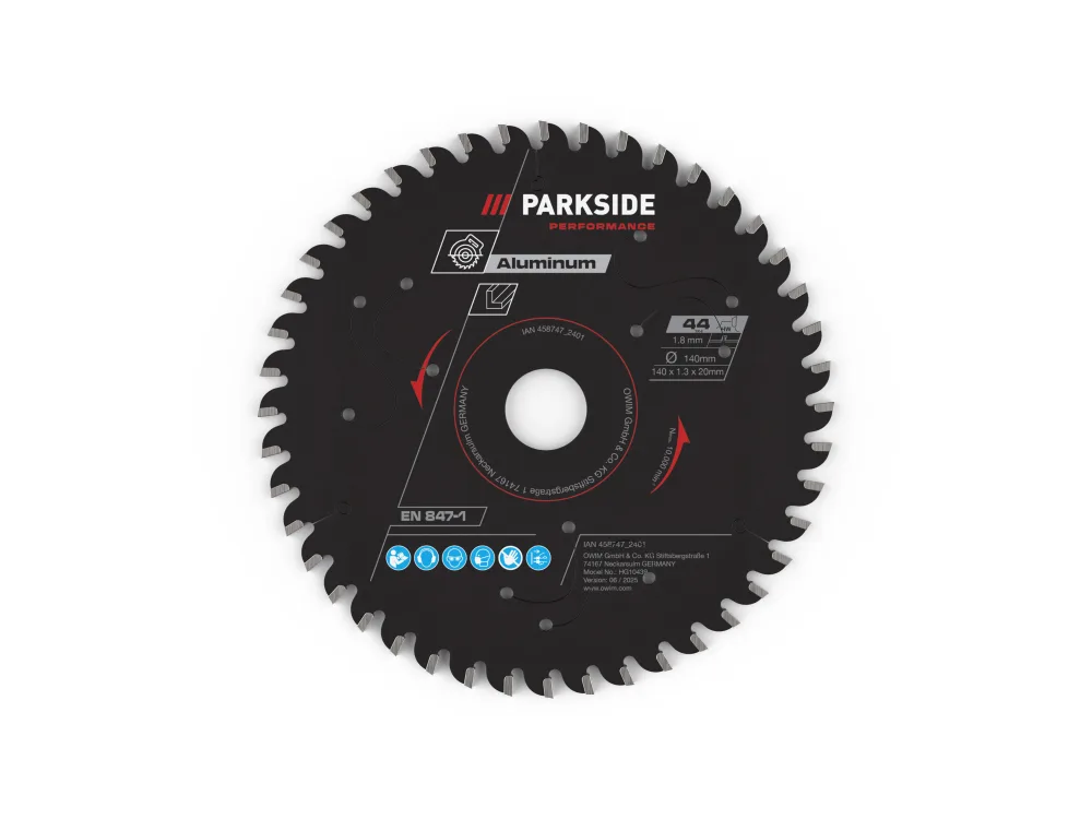 PARKSIDE PERFORMANCE® Pílový kotúč, 140 mm (hliník, 44 zubov)