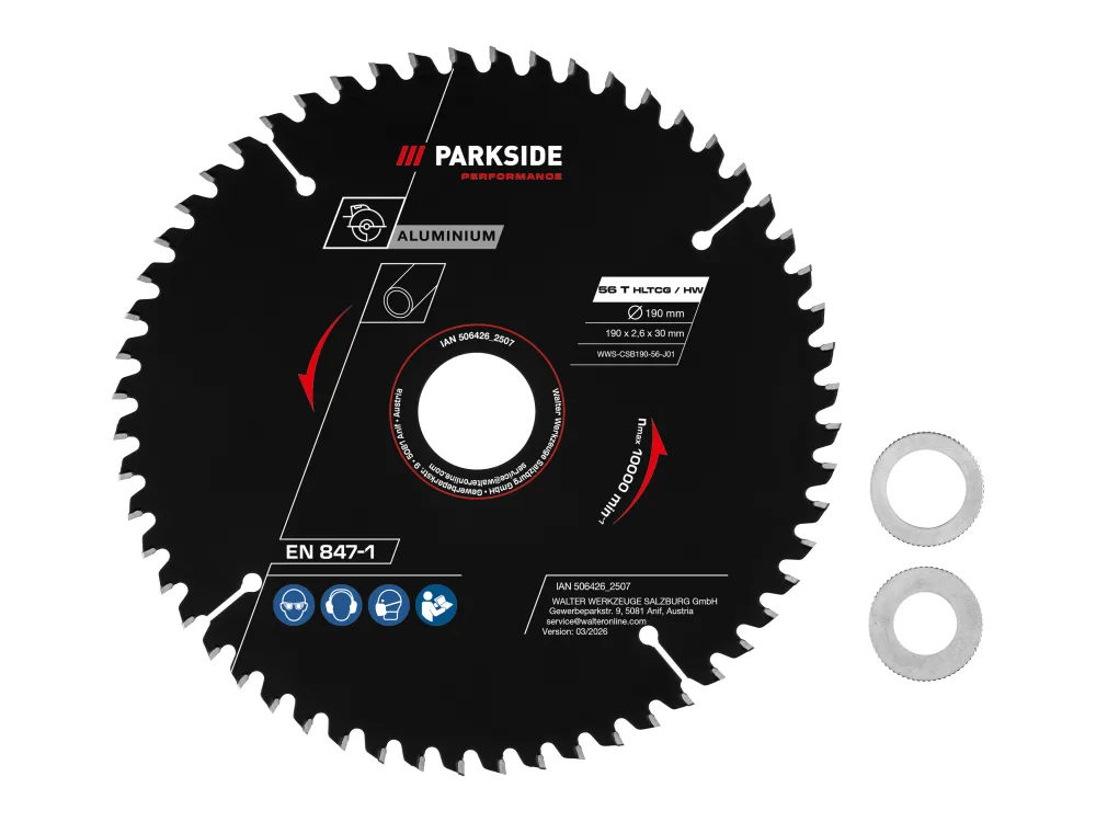 PARKSIDE PERFORMANCE® Pílový kotúč, 190 mm (hliník, 56 zubov)