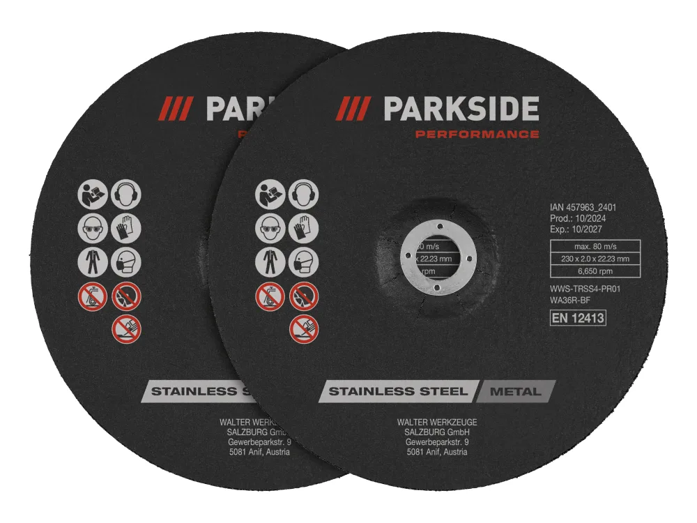 PARKSIDE PERFORMANCE® Príslušenstvo k uhlovej brúske 230 mm (hrubovacie kotúče, 2 kusy)