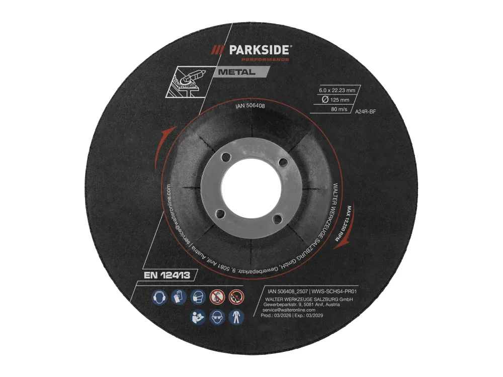 PARKSIDE PERFORMANCE® Rezné kotúče/Hrubovacie kotúče/Diamantový rezný kotúč, 125 mm (hrubovací kotúč, 4 kusy)