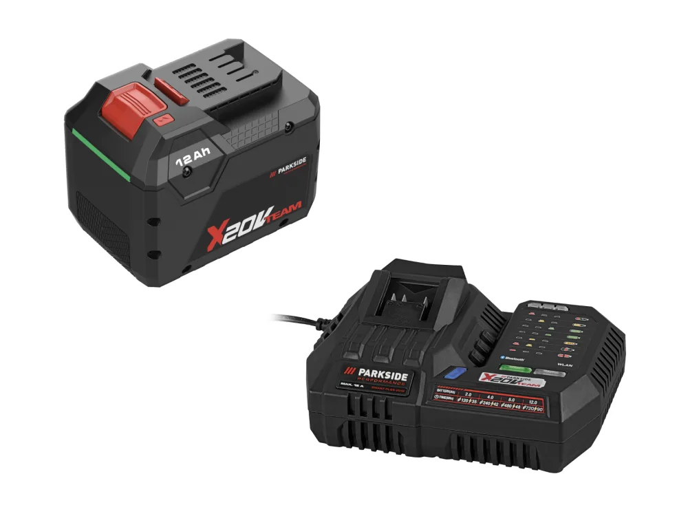 Parkside Performance® Sada Smart akumulátoru 12 Ah Papp 2012 A1 a Smart nabíječky 20 V / 12 A Plgs 2012 A1, 2dílná