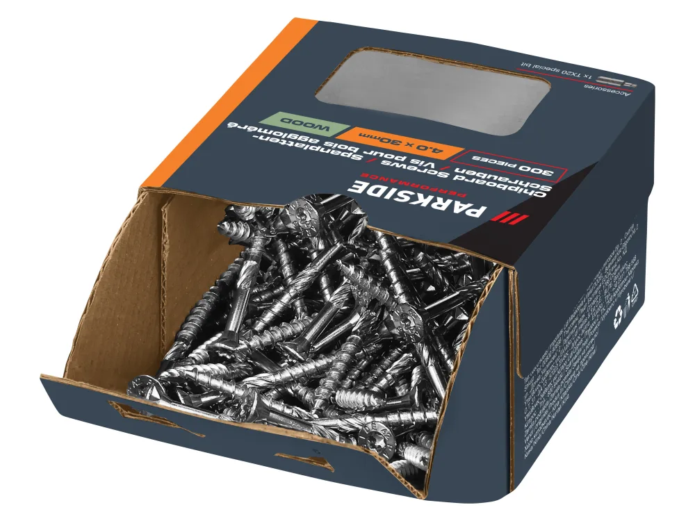 PARKSIDE PERFORMANCE® Skrutky do drevotriesky (4,0 x 30 mm, TG)