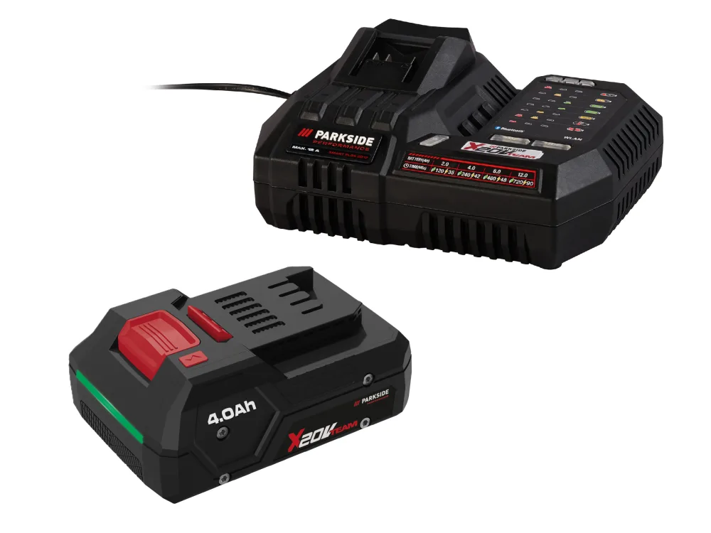 PARKSIDE PERFORMANCE® Smart akumulátor 20 V/4 Ah + Smart nabíjačka akumulátora 20 V/12 A