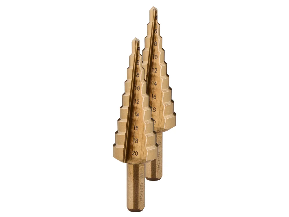 PARKSIDE PERFORMANCE® Stupňovitý vrták/Súprava HSS vrtákov (stupňovité vrtáky 4 – 20 mm, 2 kusy)