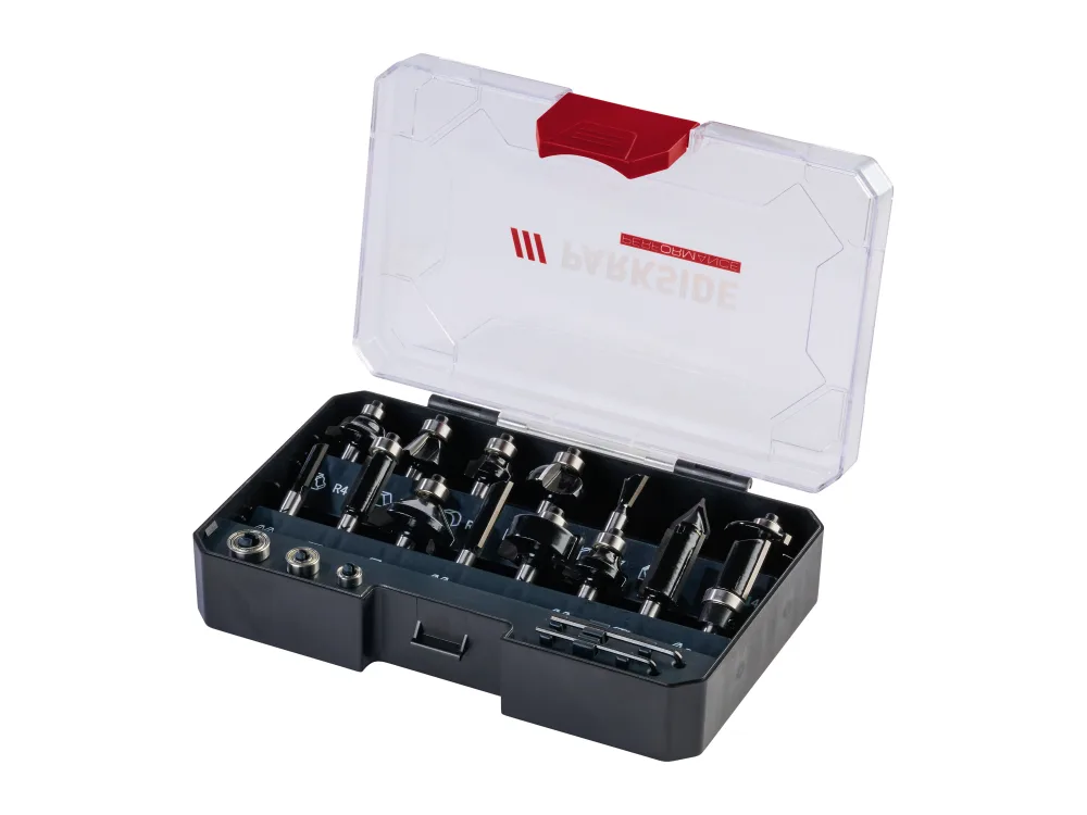 PARKSIDE PERFORMANCE® Súprava frézovacích bitov PPFB 15 A1, 15-dielna