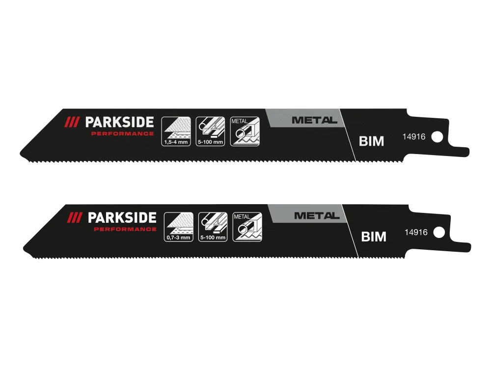PARKSIDE PERFORMANCE® Súprava pílových listov pre chvostovú pílu PFSZP 3 A1, 2-dielna (jemný kov)